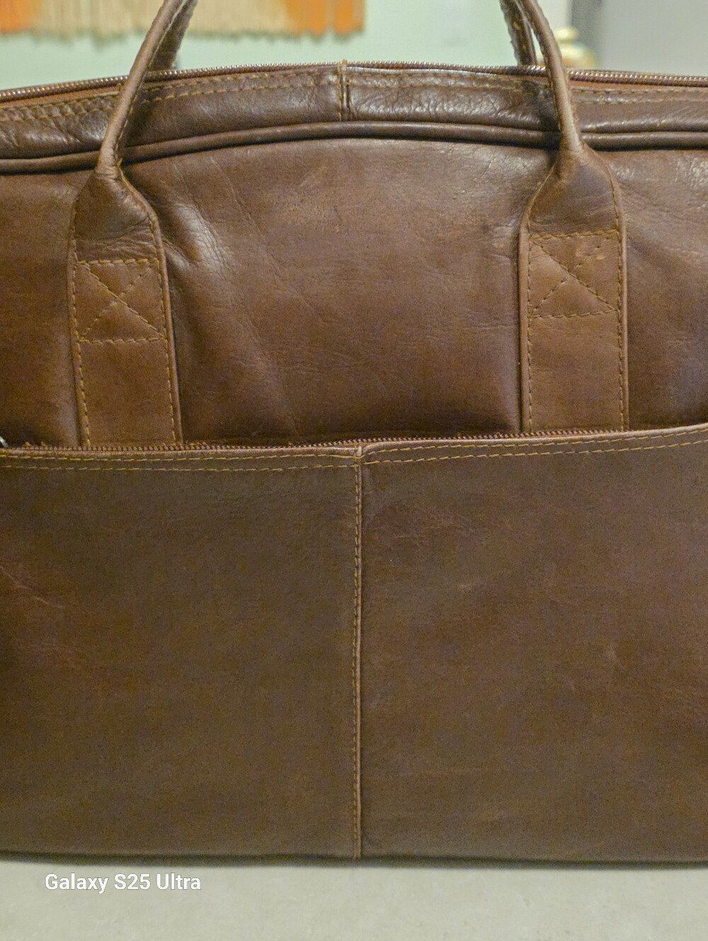Vintage CORTEZ Brown Colombian Leather Briefcase Laptop Bag - EUC - Picture 17 of 17